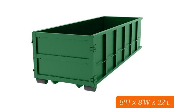 our 40-yard dumpsters have a weight limit of 8-10 tons, depending on the service provider